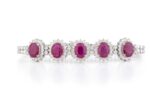 Classic Diamond Bracelet with Ruby