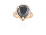 Classic Diamond Ring with Fancy Black Diamond