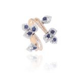 Classic Diamond Ring with Sapphire
