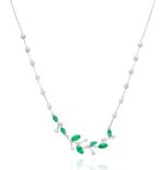 Daily Dazzle Diamond Necklace with Emerald