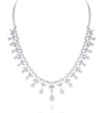 Bridal Diamond Necklace with Marquise and Pear