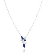 Daily Dazzle Diamond Necklace with Sapphire