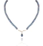 Daily Dazzle Diamond Necklace with Pearls of Tahiti