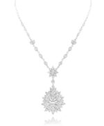 Bridal Diamond Necklace with Baguette