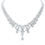 Classic Diamond Necklace with Emerald-cut  Marquise and Pear