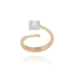 Daily Dazzle Diamond Ring with Baguette