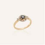Classic Diamond Ring with Fancy Black  Diamond
