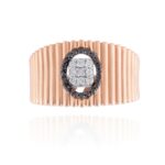 Classic Diamond Ring with Black Diamond