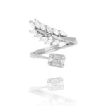 Classic Diamond Ring with Baguette and Marquise Diamond