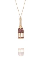 Champaign Bottle Ruby Necklace
