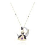 Fairy Tale Diamond Necklace with Sapphire and Precious Colors