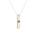 Daily Dazzle Diamond Necklace with Colored Stone