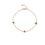 Classic Gold Bracelet Love Hearts with Ruby