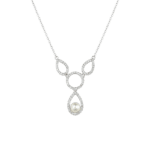 Daily Dazzle Diamond Necklace with Pearl