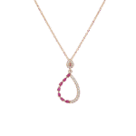 Daily Dazzle Diamond Necklace with Ruby