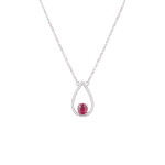 Daily Dazzle Diamond Necklace with Ruby