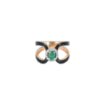 Daily Dazzle Diamond Ring with Emerald and Enamel