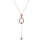 Daily Dazzle Diamond Necklace with Black Diamond and Sapphire