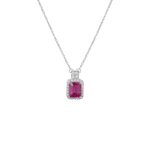 Daily Dazzle Diamond Necklace with Colored Stone