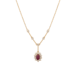 Classic Diamond Necklace with Ruby