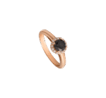 Classic Diamond Ring with Fancy Black Diamond