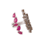 Daily Dazzle  Fancy Diamond Ring with Ruby