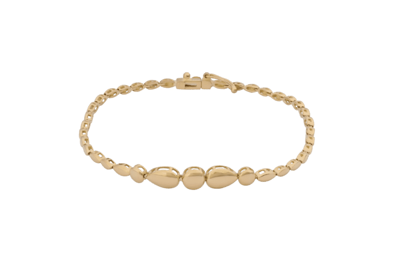 Bridal jewelry, Yellow gold bracelet, Gold Bracelet for Mom