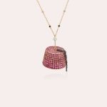Tarboush Diamond Necklace with Ruby