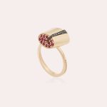 Tarboush Diamond Ring with Ruby