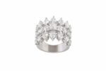 Wedding Band Diamond Ring with Marquise  Pear and Princess