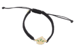 Lotus Gold Bracelet with Silk