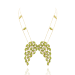 Fairy Taile Diamond Necklace Wings with Precious Colors