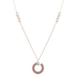 Screw Diamond Necklace with Ruby