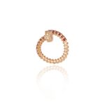 Screw Diamond Ring with Ruby
