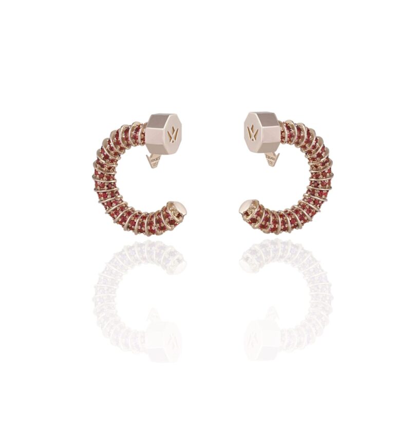 Pink gold earring, Christmas Earrings, custom jewelry in Beirut
