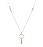 Screw Diamond Necklace with Sapphire