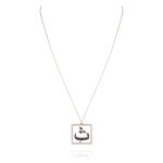 Initials Fancy Diamond Necklace C & S Arabic Letter