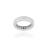 Wedding Band with Princess Diamond