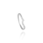 Wedding Band with White Diamond