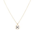 Zodiac Black Diamond Necklace Pisces