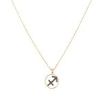 Zodiac Black Diamond Necklace Sagittarius