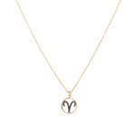 Zodiac Black Diamond Necklace  Aries