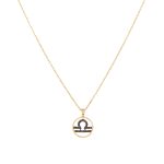 Zodiac Black Diamond Necklace Libra