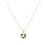 Zodiac Black Diamond Necklace Cancer
