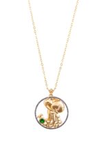 Zodiac Diamond Necklace Aquarius with Precious Colors