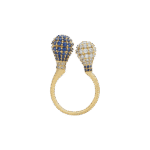 Light Diamond Ring with Sapphire