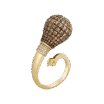 Light Diamond Ring with Fancy brown Diamond