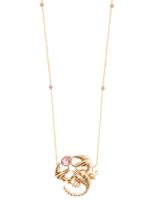 Zodiac Diamond Necklace Scorpio with Pink Sapphire and Precious Stones