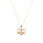 Zodiac Diamond Necklace Libra with Precious Stone
