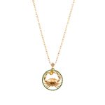 Zodiac Diamond Necklace Cancer with Precious Stones